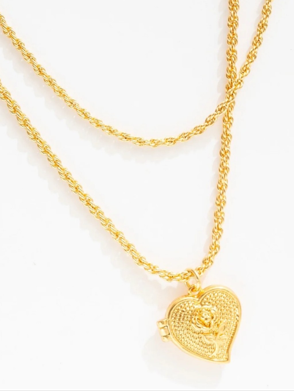 Fs X For Love  Lemons Lottie Layered Heart Locket 14k Goldplated New